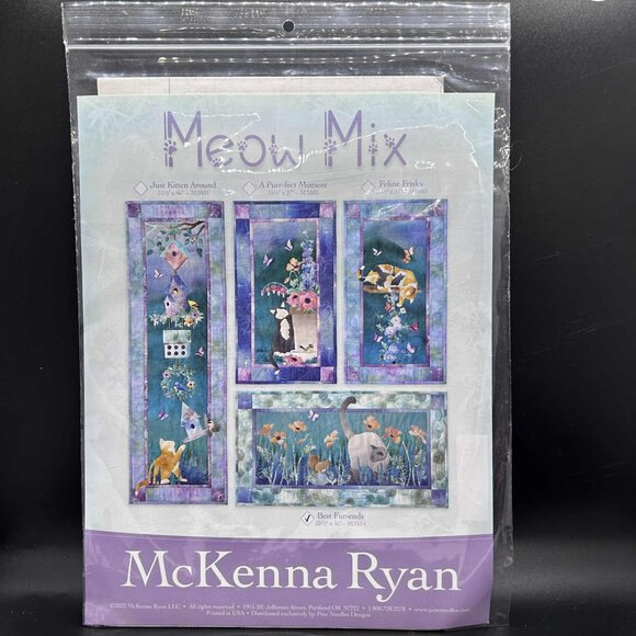 McKenna Ryan Meow Mix “Best Fur-ends” Applique Quilt Sewing Pattern Uncut FF - Picture 2 of 6